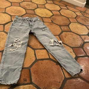 Blue Zara Ripped Jeans. Size 2